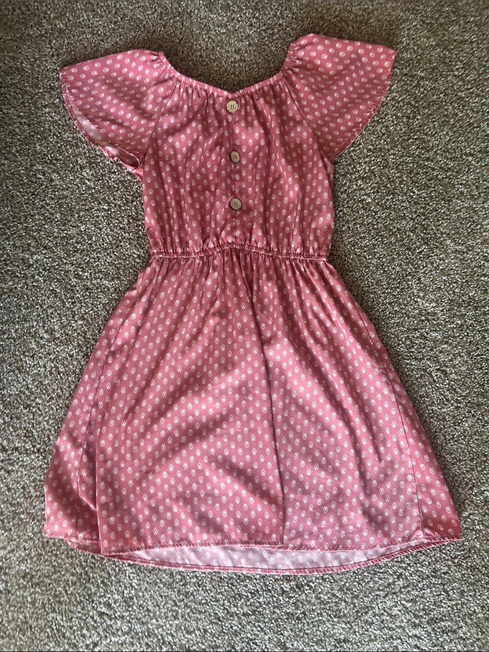 Lily Bleu Rose Pink Button-Front Flutter Dress